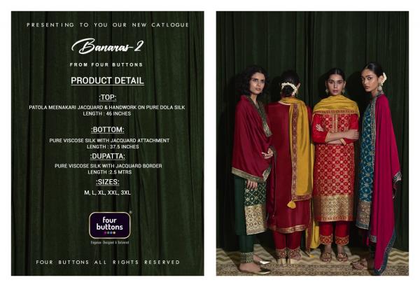 Four Bottoms Banaras 2 Pure Dola Silk Readymade Collection 